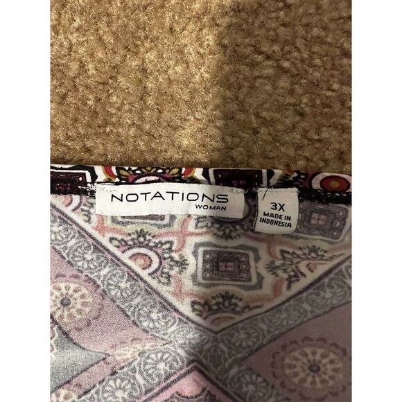 Notations Women Plus Size 3x Top Slanted Bottom - Picture 4 of 8